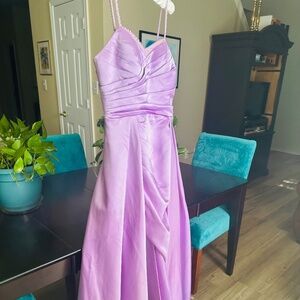 Beautiful Lilac satin formal gown